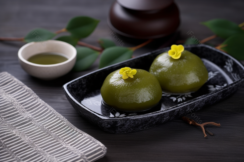 清明节青团蛋黄馅的青团美食背景图,高清,摄影图,摄影图片,图片大全,摄影图免费下载
